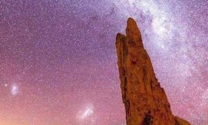 Stars shining through darkness symbolic of inner strength