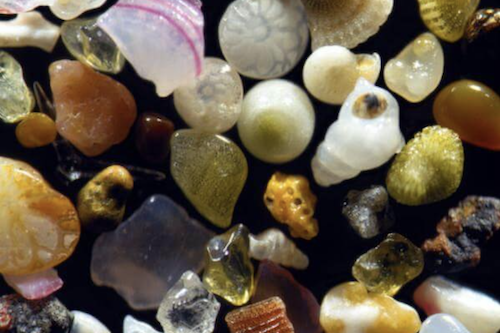 sand under a microscope
