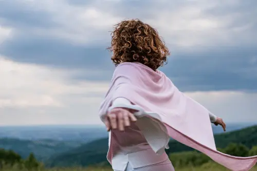 Digital Stress being avoided by woman taking a break from technology