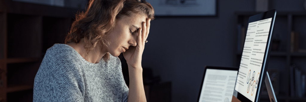Self care for students who are frustrated and overwhelmed while they are working at their computer.