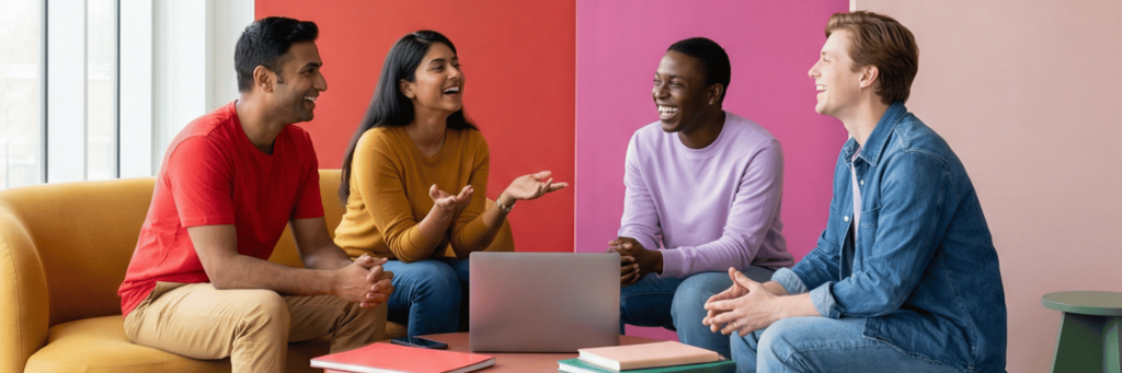Team supporting employee mental health during rapid growth