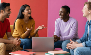 Team supporting employee mental health during rapid growth