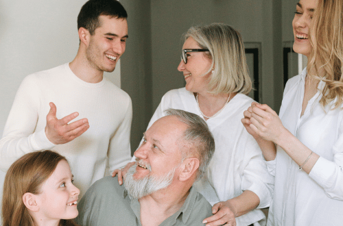family having a good times as they have been successful at setting boundaries with family.