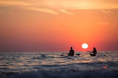 couple sitting on a beach