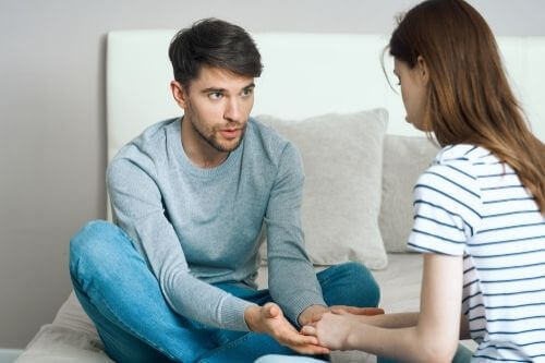 couple on lounge