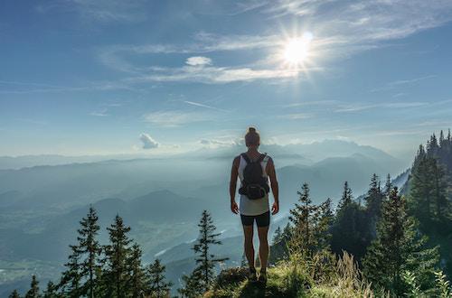 Man standing on a mountain