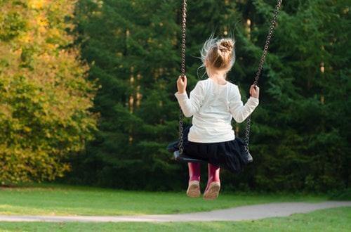 Girl on swing