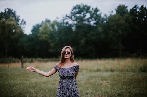 Woman standing in a field