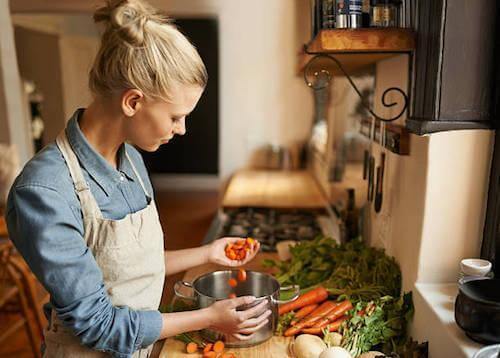 woman cooking