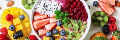 high vitamin healthy fruit strawberry blueberry kiwi raspberry mango blackberry